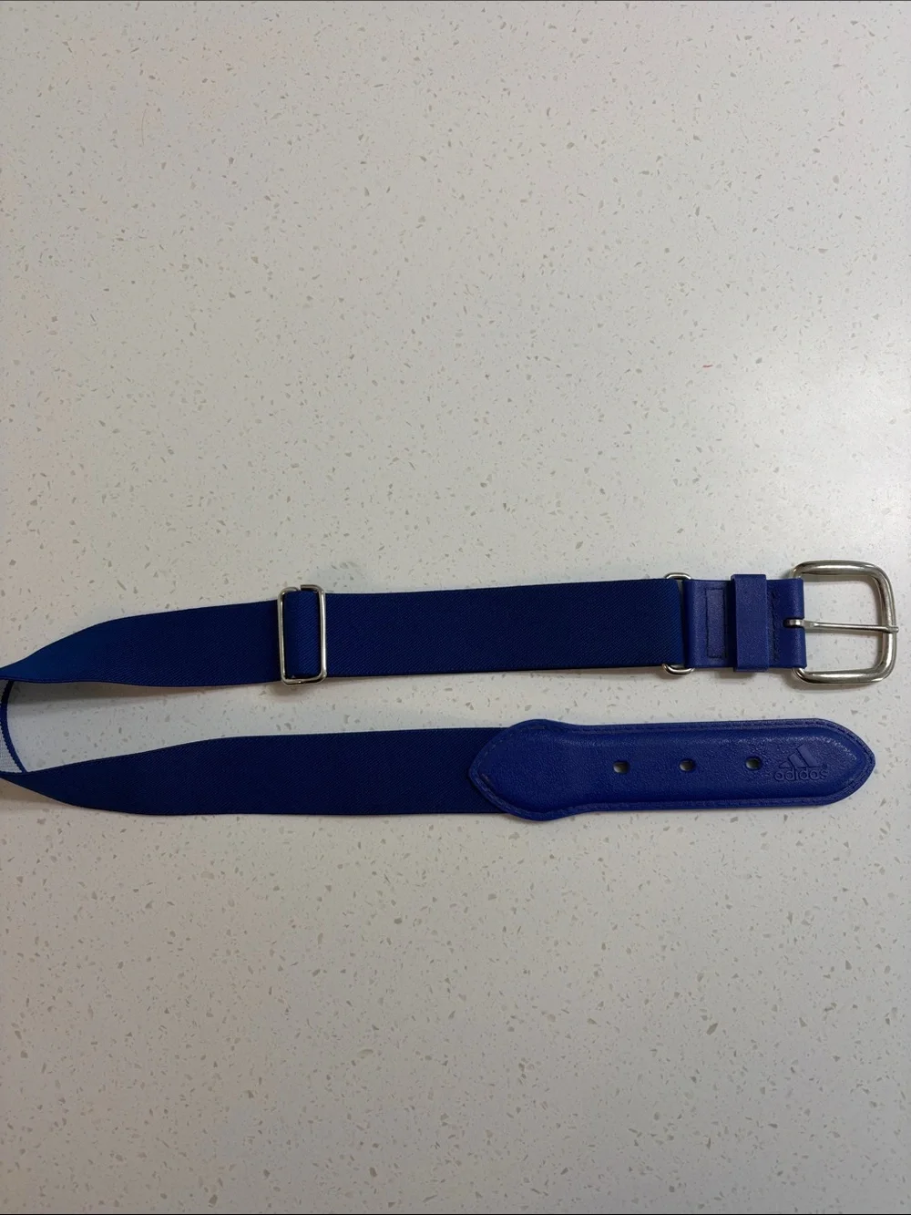adidas Royal Blue Kids Web Belt with Silver Buckle